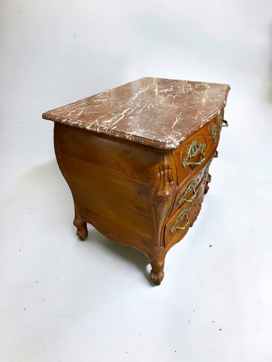 Small Louis XV Style Commode Cherry -photo-4